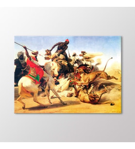 Arty Tablo Aslan Avı Tablo (Karışık)