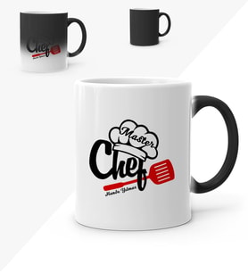 BK Gift Kişiye Özel Chef Sihirli Kupa Bardak  2