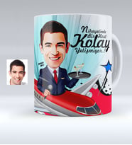 BK Gift Kişiye Özel Host Karikatürlü Beyaz Kupa Bardak  1