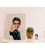 BK Gift Kişiye Özel Matrix Neo Karikatürlü Otantik Masaüstü Ahşap Palet Çerçeve-1 (Beyaz)