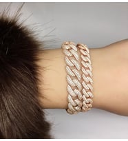 Burgu Model Rose Kaplama Zirkon Gümüş Bileklik