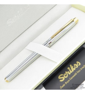 Scrikss 722W Gold Krom Dolma Kalem  Scrikss Kalem  İsme Özel Kalem  Hediyelik Kalem
