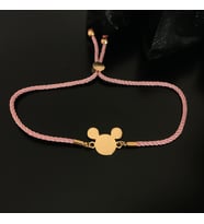 Gümüş Mickey Mouse Bileklik (Sarı)