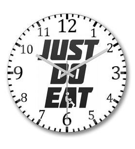 Just Do Eat Duvar Saati Bombeli Gercek Cam