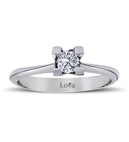 Lova E Renk 0,26 Karat Pırlanta Tektaş Yüzük - 1020094