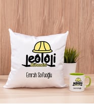 Jeoloji Mühendisi Kare Yastık ve Yeşil Kupa Bardak