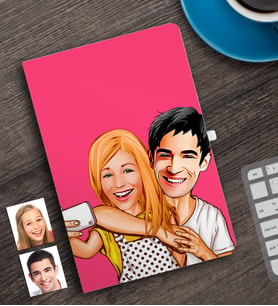BK Gift Kişiye Özel Sevgililer Karikatürlü Defter-19