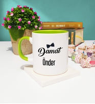 Damat Tasarımlı Kişiye Özel Damat Kupa Bardak Yeşil