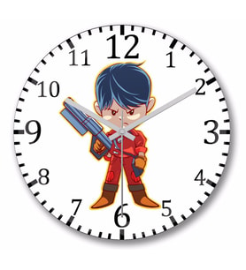 Akira Kaneda  Duvar Saati Bombeli Gercek Cam