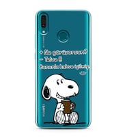 Snoopy Tasarımlı Süper Şeffaf Silikon Telefon Kılıfı Huawei Y9 (2019)