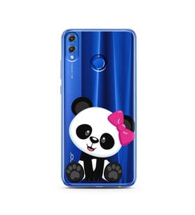 Panda Tasarımlı Süper Şeffaf Silikon Telefon Kılıfı Huawei Honor 8x