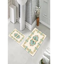 Banyo Halısı Ikili Klozet Takımı Kaymaz Tabanlı (60 xm x 100 cm + 40 cm x 60 cm) 