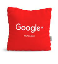 BK Gift Kişiye Özel Google Plus Kırmızı Yastık