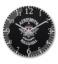 Aerosmith Duvar Saati Bombeli Gercek Cam