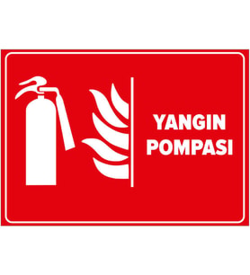 MIGNATIS - Yangın Pompası Levhası - Sac Malzeme 50x70cm