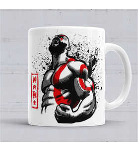 God of War Silhouette Kupa Bardak Porselen