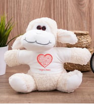 Kişiye Özel Kalpli Peluş Koyun