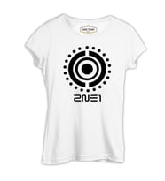 2NE1 - Logo 2 Beyaz Kadın Tshirt