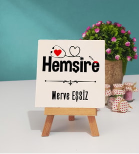 Hemşire Dekoratif Taş Baskı