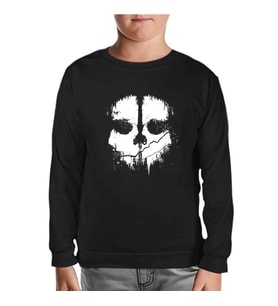 Call of Duty - Skull Siyah Çocuk Sweatshirt