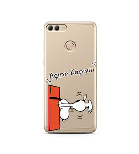 Snoopy Tasarımlı Süper Şeffaf Silikon Telefon Kılıfı Huawei Y9 2018
