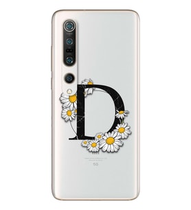 Papatya Harf Tasarım Süper Şeffaf Silikon Telefon Kılıfı Xiomai Mi10-pro D-Harfi