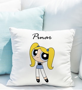 Powerpuff Girls Bubbles Yastığı Kişiye Özel