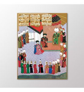 Arty Tablo Mengli Giray Han Sefere Katılmak Üzere II. Beyazid Huzurunda Tablo (Karışık)