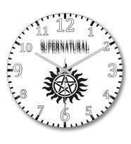 Supernaturel1  Duvar Saati Bombeli Gercek Cam