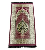 Ekonomik Osmanlı Tafta Seccade - 0150 - Fuşya Renk (Çok Renkli)