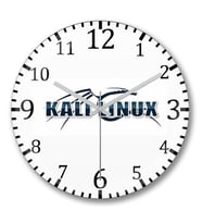 Linux Kali Duvar Saati Bombeli Gercek Cam