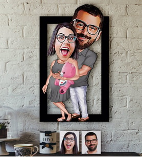 BK Gift Kişiye Özel Bebek Sürprizi Karikatürlü 3D Ahşap Tablo