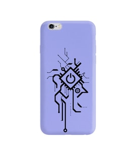 Iphone 6 Çizgi Tasarımlı Mor Lansman Telefon Kılıfı