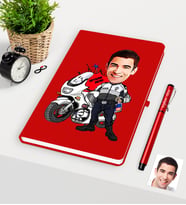 BK Gift Kişiye Özel Bay Yunus Polis Karikatürlü Kırmızı Defter Kalem Seti