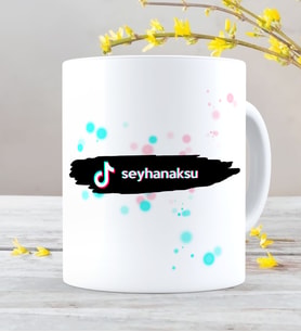 BK Gift Kişiye Özel TikTok Beyaz Kupa Bardak - 5