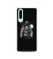 Uzay Astronot Tasarım Süper Şeffaf Silikon Telefon Kılıfı Huawei P30 
