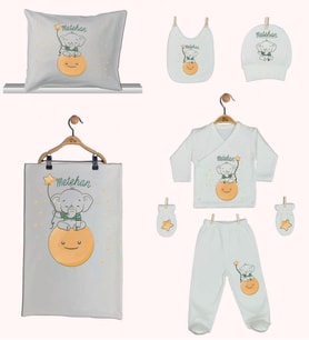 Pia Baby GL 1932-06 İsme Özel Yastık Battaniye Zıbın Set