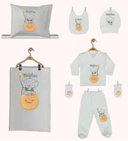 Pia Baby GL 1932-06 İsme Özel Yastık Battaniye Zıbın Set