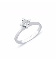 0.23ct Pırlanta Tektaş Yüzük-18k (Beyaz)