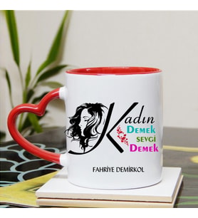 8 Mart Dünya Kadınlar Gününe Özel Kupa (Beyaz)