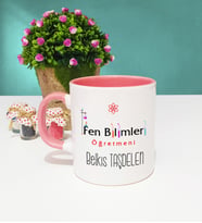 Fen Bilimleri Öğretmeni Kupa Bardak Pembe