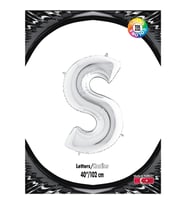 S Harf Kikajoy Gümüş Folyo Balon 102 cm (40 inch)