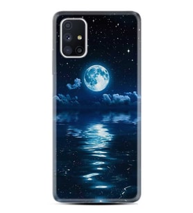 Kılıfland Samsung Galaxy M51 Kılıf Silikon Resimli Kapak Night Moon Stok 1133