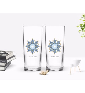 BK Gift Kişiye Özel Renkli Baskılı İsimli İkili Rakı Bardağı Seti-105 (Beyaz)