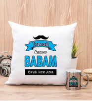 Canım Babam Yastık ve Silver Kupa Bardak