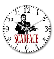 Scarface Duvar Saati Bombeli Gercek Cam