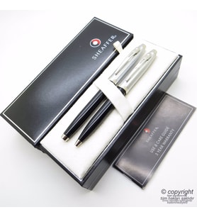 Sheaffer 100 Siyah Dolma Kalem + Tükenmez Kalem Seti  İsme Özel Kalem