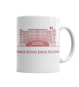 Atatürk Egemenlik Kayıtsız Şartsız Milletindir Kupa Bardak