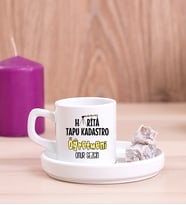 Harita Tapu Kadastro Öğretmeni Concept Türk Kahvesi Fincanı