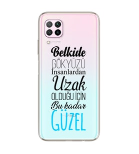 Belkide Tasarımlı Süper Şeffaf Silikon Telefon Kılıfı Huawei P40 Lite